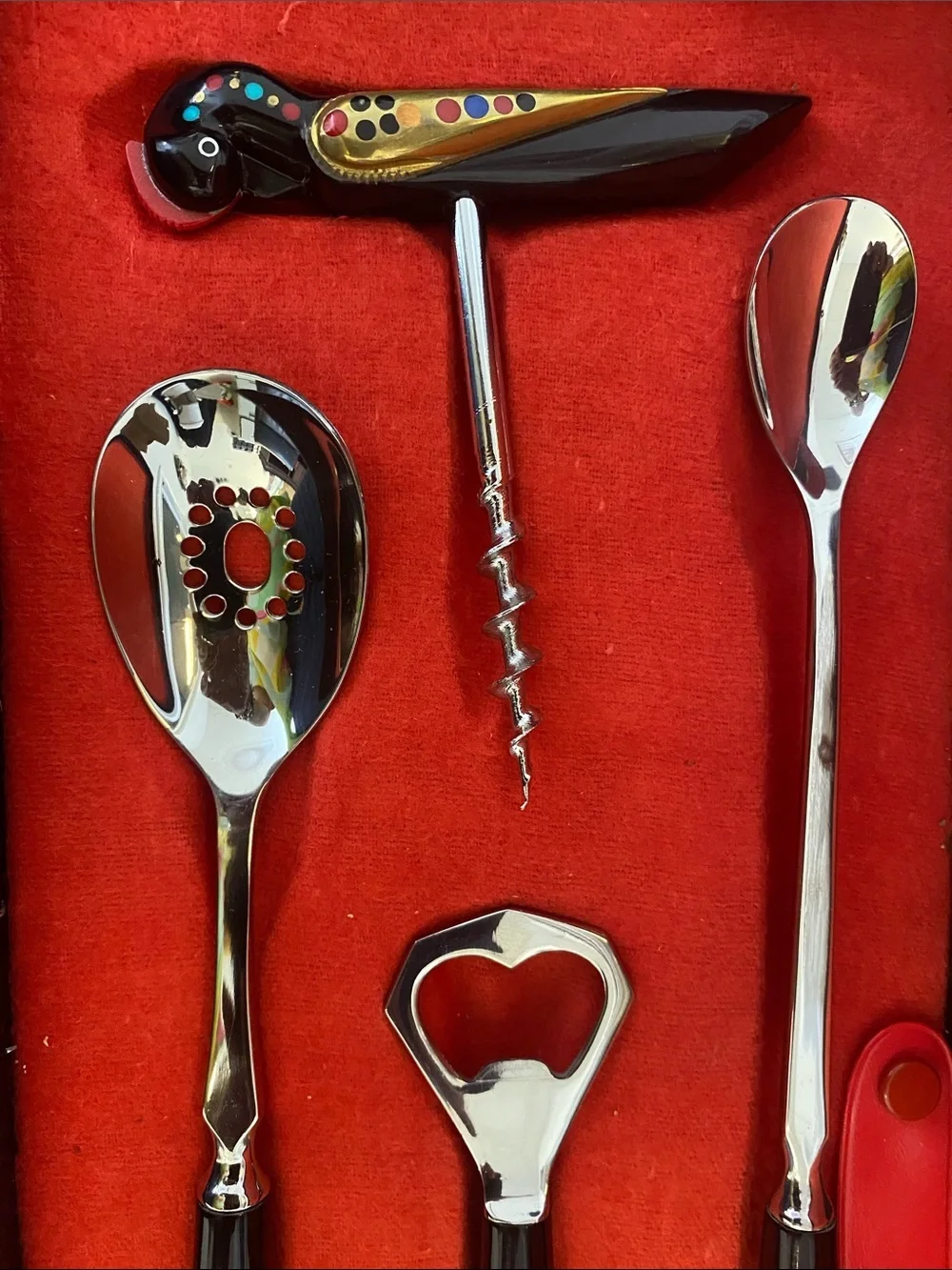 Late 20th Century S&s Haddad Family Authentic Jezzine Bar Serving Set